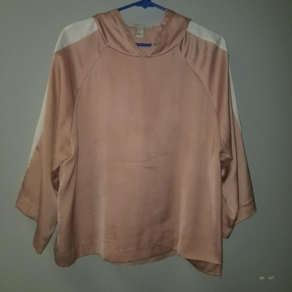 Silky Cropped Long Sleeve  Shirt